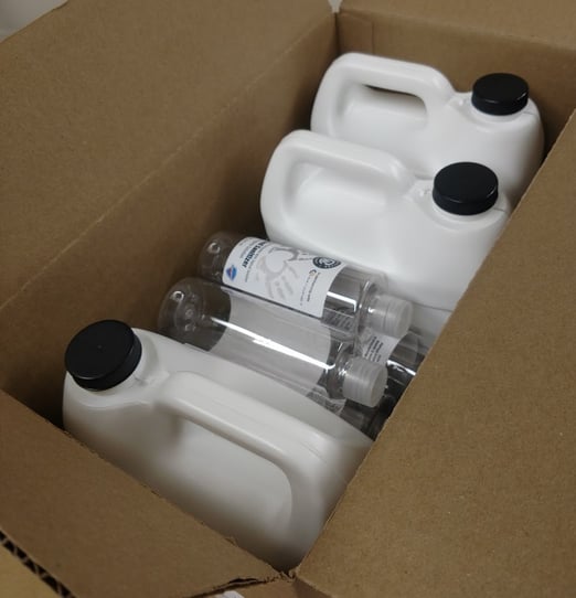 Donating Hand Sanitizer to Keep Workers and Communities Safe